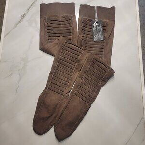 Dollskill Darker Wavs Socks - THIGH HIGH STOCKINGS - EARTHEN  DARKER WAVS